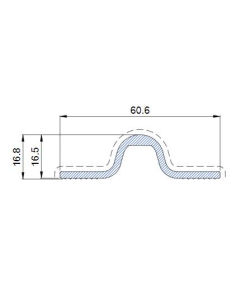 RAIL SOBREPONER ALUMINIO CRUDO P/M (EX4267)
