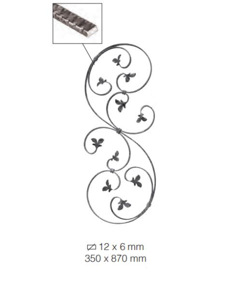 BALAUSTRE FORJA STELA FLORATA