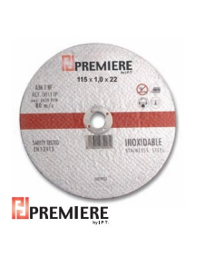 DISCO CORTE PREMIERE INOX TARJETO 125X1.0X22