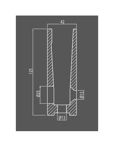PASAMANOS U DE CRISTAL  (16338) P/M