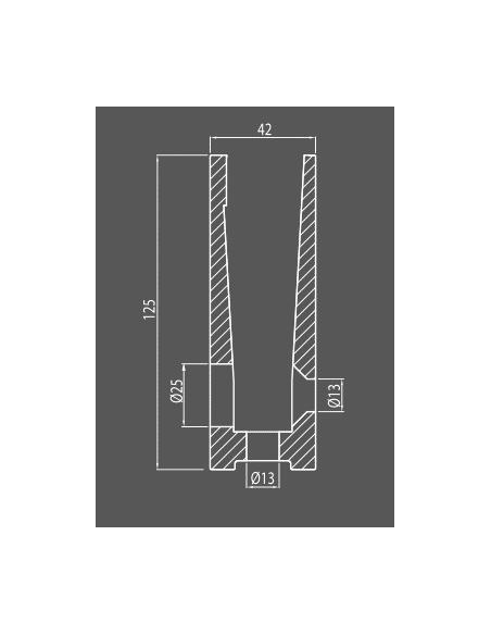PASAMANOS U DE CRISTAL  (16338) P/M