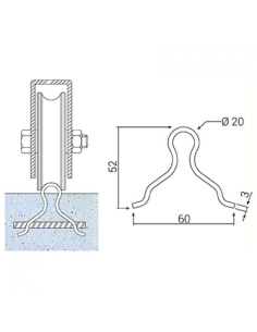 RAIL CORREDERA DE EMBUTIR 3 M INOX (CHG) 2