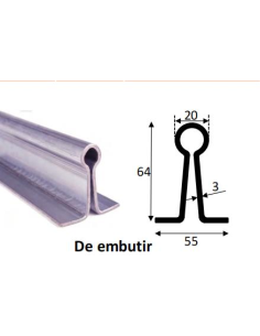 RAIL CORREDERA DE EMBUTIR 6 M (CHGC6)