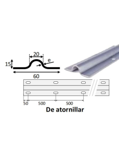 RAIL CORREDERA SOBREPONER 3M INOX (CHGCSI)
