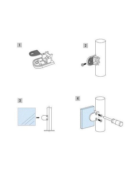 PINZA HUECA INOX MATE PARA TUBO MEDIA LUNA (E0082)