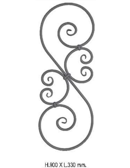 ELEMENTO DECORATIVO FORJA STELA LISO 90CM R14