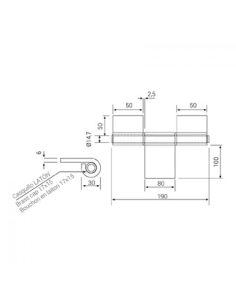 PERNIO 3 CUERPOS CHAPA ALA LARGA 185X180 GALVA (G84-103/12) 2