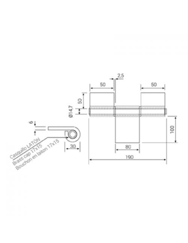 PERNIO 3 CUERPOS CHAPA ALA LARGA 185X180 GALVA...