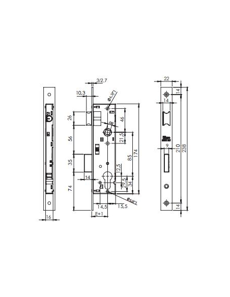 CERRADURA 1995 ISEO INOX E-35 (I741350H8603)