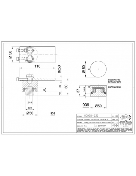 PERNIO SUPERIOR/INFERIOR PEQUEÑO R50 INOX IBFM (IBFM438I)