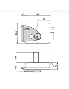 Cerradura picaporte S302 Arcu CO0302 — Ferreteriabolibar