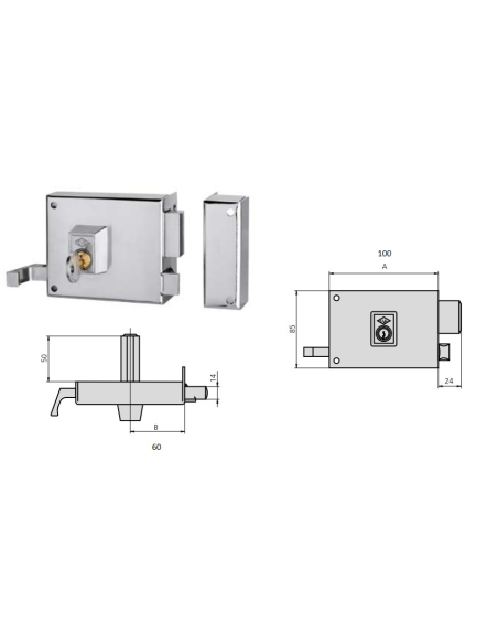 CERRADURA 1125 AR/1 10 DERECHA CVL (L1125/10D)