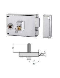 CERRADURA 1125 BR/1 12 IZQ CVL (L1125/12I)