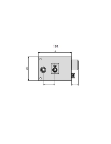 CERRADURA 1125 BR/1 12 IZQ CVL (L1125/12I)
