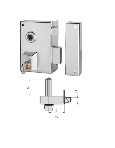 CERRADURA 156 BR/1 70 DER. CVL (L156D)