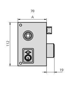 CERRADURA 56BR-70 DRCHA CVL C/BOMBILLO PERA (L56BR70D/1) 2