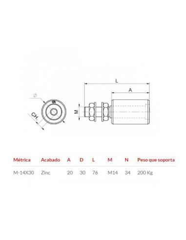 RODILLO NYLON 30 (PMRN30)