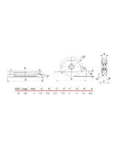 POLEA 80X26 R20 C/SOP ATORNILLAR COMBIARIALDO (R26080) 2