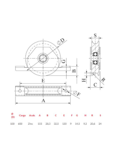 POLEA 100X26 R20  C/ATORNILLAR COMBIARIALDO (R26100) 2