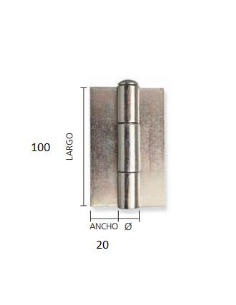 BISAGRA DE 100X4 GALVANIZADA (VB100G)