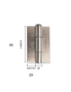 BISAGRA DE 80X4 GALVANIZADA (VB80G)