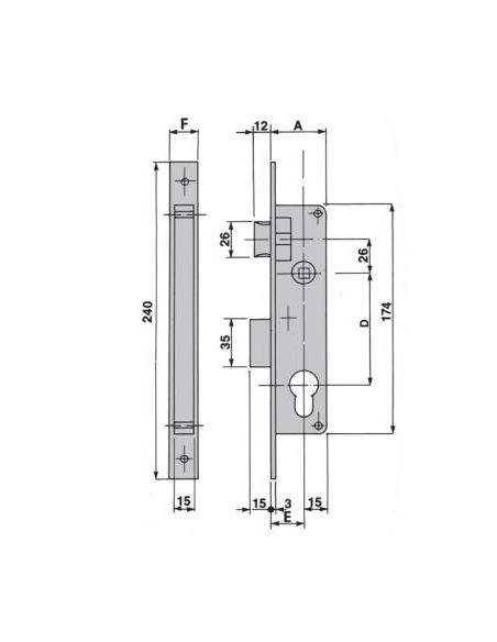 CERRADURA 1984 E-35 ICSA PERFIL EUROPEO EVO 102 (IC010285354EVO0000)