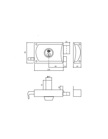 CERRADURA REGULEX A380 DERECHA