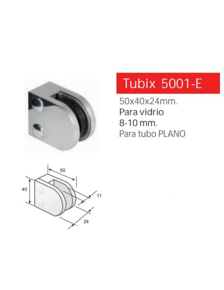 PINZA INOX 5001-E REDONDA BASE PLANA BRILLO V8-10MM