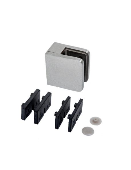 PINZA INOX 316 MATE BASE PLANA CUADRADA ( VIDRIO-8 ó 10 )