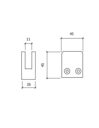 PINZA INOX 316 MATE BASE PLANA CUADRADA (...