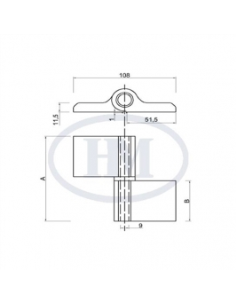 BISAGRA 2 CUERPOS ALUMINIO H.M (BAS-2P) 2