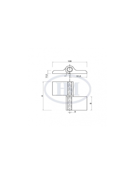 BISAGRA 2 CUERPOS ALUMINIO H.M (BAS-2P)