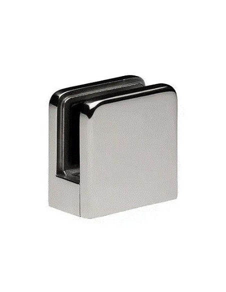 PINZA INOX 316 BRILLO BASE PLANA CUADRADA ( VIDRIO-8 ó 10 )