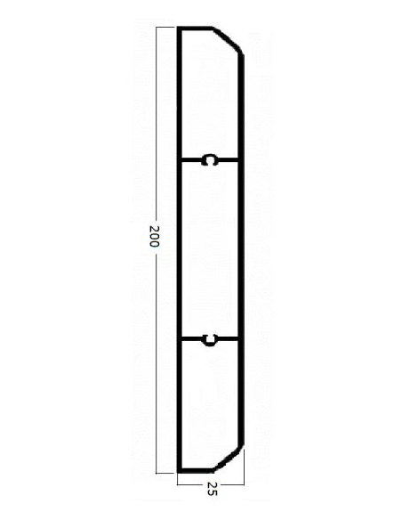 LAMA TABLON ALUMINIO  200X25  72172 ( N) ALUMINIO P/M