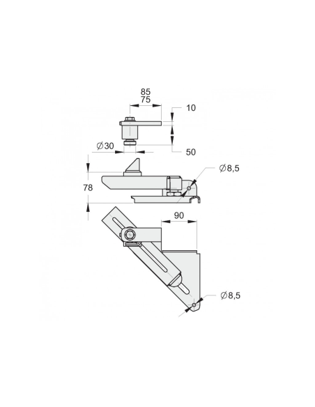 PERNIO C/RODAMIENTO LIBRA PENDIENTES ( KC4601.L40 )( KC4601.R40)