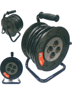 EXTENSION ELECTRICA CON ENROLLADOR 25M