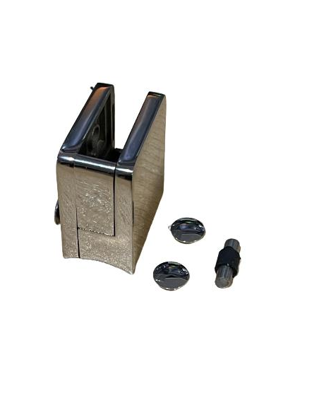 PINZA INOX 316 BRILLO  TUBO CUADRADA C/PLACA ( V-8 ó 10 ó 12 ) X211A042