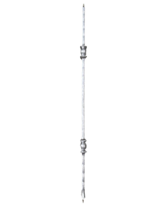 BALAUSTRE DUE BALLES ALUMINIO T-P68